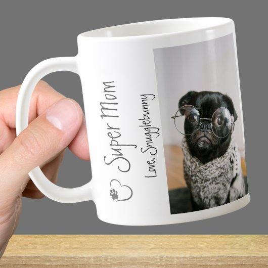 Dog Foto Super Mama Pulsdruck Kaffee Tasse