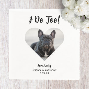 Dog Foto Wedding Cocktail Napkins Serviette
