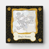 Dog-Fotovorlage Whimsical Keepake Display Fotoplatte (Vorderseite)