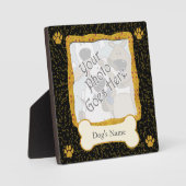 Dog-Fotovorlage Whimsical Keepake Display Fotoplatte (Vorderseite)