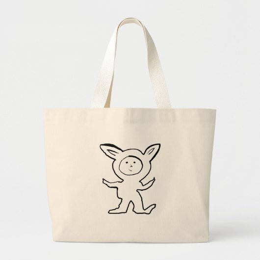 Dog Fox Ear Kids Jammies Jumbo Stoffbeutel (Vorne)