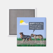 Dog "Friend Request" Magnet (Vorderseite/Rückseite)