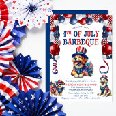 Dog Friendly No Fireworks 4. Juli GRILLEN Party Einladung