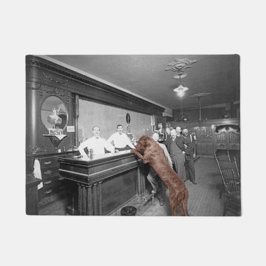 Dog Friendly Saloon Tavern Bar 1900 Fotograf Fußmatte (Vorderseite)