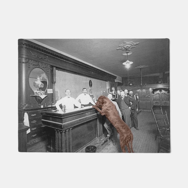 Dog Friendly Saloon Tavern Bar 1900 Fotograf Fußmatte (Vorderseite)