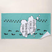 Dog Friendly Strände Funny Beach Handtuch (Vorderseite)