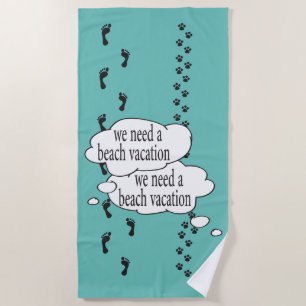 Dog Friendly Strände Funny Beach Handtuch