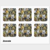 Dog Friends Quadratischer Aufkleber (Blatt)