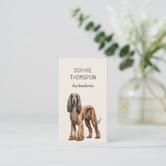 Dog Friseur Visitenkarte (Stehend Vorderseite)