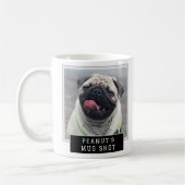Dog Funny Novelty Mugshot Personalisiertes Foto Te Kaffeetasse (Links)