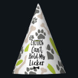 Dog Funny Zitat Birthday Pawty Partyhütchen<br><div class="desc">Meine Damen und Herren, und wütende Freunde aller Altersgruppen, versammeln sich "um, weil ich etwas Piepsos got habe, um mit Ihnen zu teilen! Es ist an der Zeit, eine Geburtstagsfeier für Ihren Hund zu werfen, und wie kann man besser feiern als mit einem stilvollen und gemütlichen Party Hut! Die "Can't...</div>