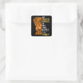 Dog-Gabe Quadratischer Aufkleber (Tasche)