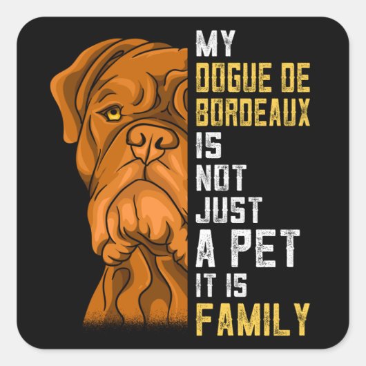 Dog-Gabe Quadratischer Aufkleber (Vorderseite)
