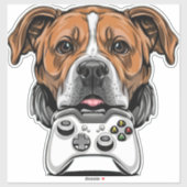 Dog Gamer - Videospiel Aufkleber (Blatt)