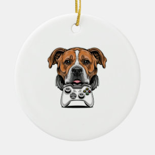 Dog Gamer - Videospiel Keramik Ornament
