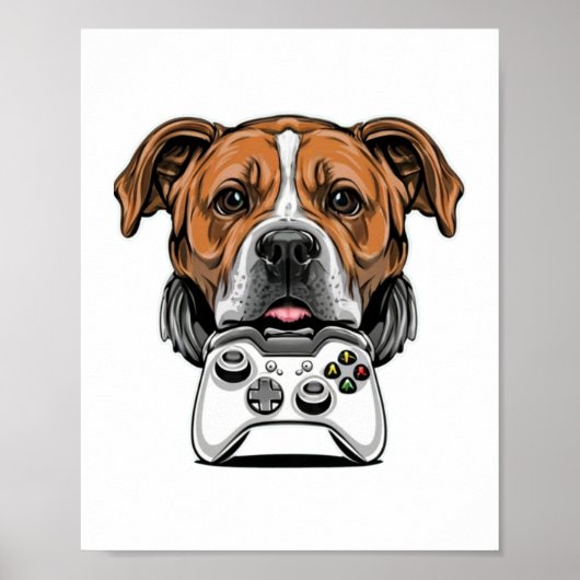 Dog Gamer - Videospiel Poster (Vorne)