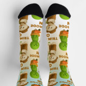 Dog Gardener Bichon Topiary Trim Surreal Socken (Oben)