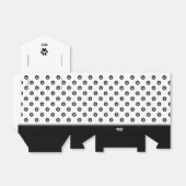 Dog Gefallen Box Schwarz-Weiß-Paw Print Fevor Box Geschenkschachtel (Ungefaltet)
