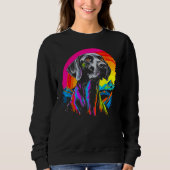 Dog German Shorthaired Pointer Mountain Nature Sun Sweatshirt (Vorderseite)