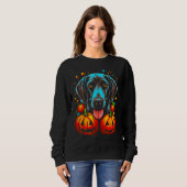 Dog German Shorthaired Pointer Pumpkin Halloween Sweatshirt (Vorne ganz)