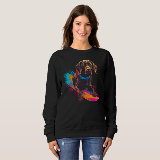 Dog German Shorthaired Pointer Snowboard Sweatshirt (Vorne ganz)