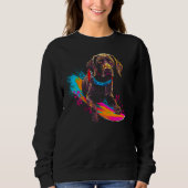 Dog German Shorthaired Pointer Snowboard Sweatshirt (Vorderseite)