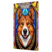 Dog-gestanztes Glas-Portrait Klemmbrett (Links)
