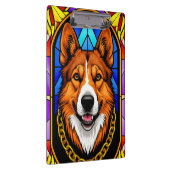 Dog-gestanztes Glas-Portrait Klemmbrett (Rechts)