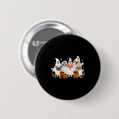 Dog Ghost Halloween Button (Vorne & Hinten)