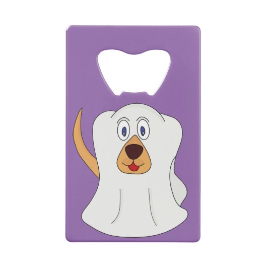 Dog Ghost Halloween Kostüm Geldbeutel Flaschenöffner (Vorderseite)