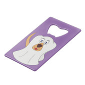 Dog Ghost Halloween Kostüm Geldbeutel Flaschenöffner (Vorderseite Schrägansicht)
