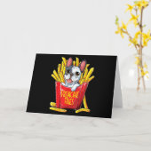 Dog Gift | Frenchie Fries Karte (Gelbe Blume)