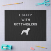 Dog Gift I sleep with rottweilers Seidenpapier (Basteln)