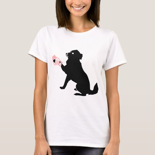 Dog giving paw T-Shirt (Vorderseite)
