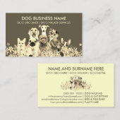 Dog Gold Blume Frame Visitenkarte (Vorne/Hinten)