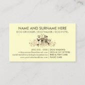Dog Gold Blume Frame Visitenkarte (Rückseite)