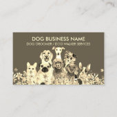 Dog Gold Blume Frame Visitenkarte (Vorderseite)