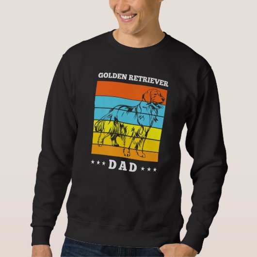 Dog Golden Retriever Dad Retro Sweatshirt (Vorderseite)