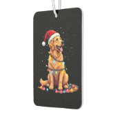 Dog Golden Retriever Santa Christmas Xmas Lights ( Autolufterfrischer (Links)