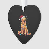 Dog Golden Retriever Santa Christmas Xmas Lights ( Ornament (Vorderseite)