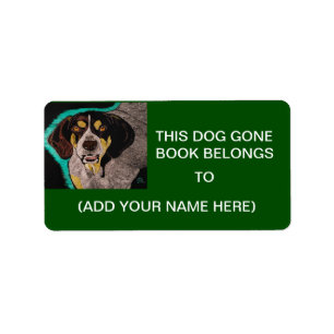 DOG GONE BOOK LABELS ADRESSAUFKLEBER