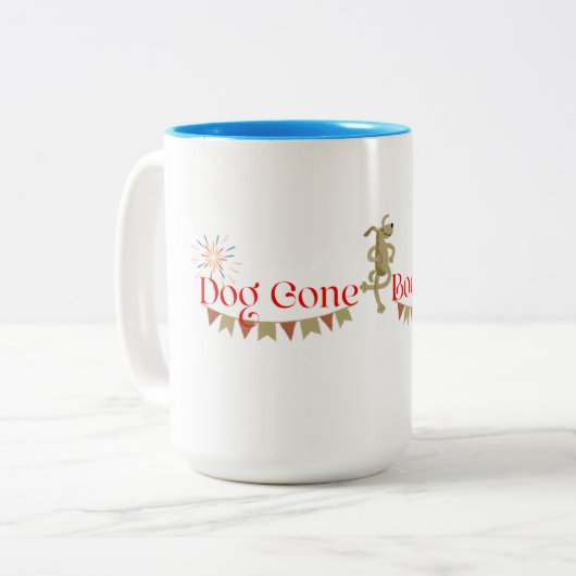 Dog Gone Bookshop Grosser Kaffee Tasse (Vorderseite Links)