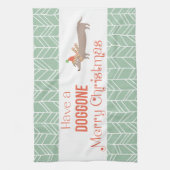 Dog Gone Frohe Weihnachten Küchentuch (Vertikal)