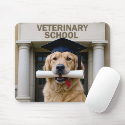 Dog Graduate of Veterinary School Mousepad (Mit Mouse)