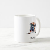 Dog grandma, personalized with picture and name kaffeetasse (VorderseiteRechts)