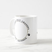 Dog Grandpa Personalisiertes Tier Foto Hund Lover Kaffeetasse (Vorderseite Links)