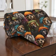 Dog Graphic Custom Necktie