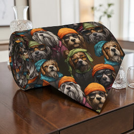 Dog Graphic Custom Necktie Krawatte