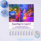 Dog Graphic Design Poster gefunden Flyer (Einzeln)