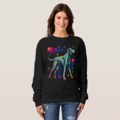 Dog Great Dane in Space Sweatshirt (Vorne ganz)